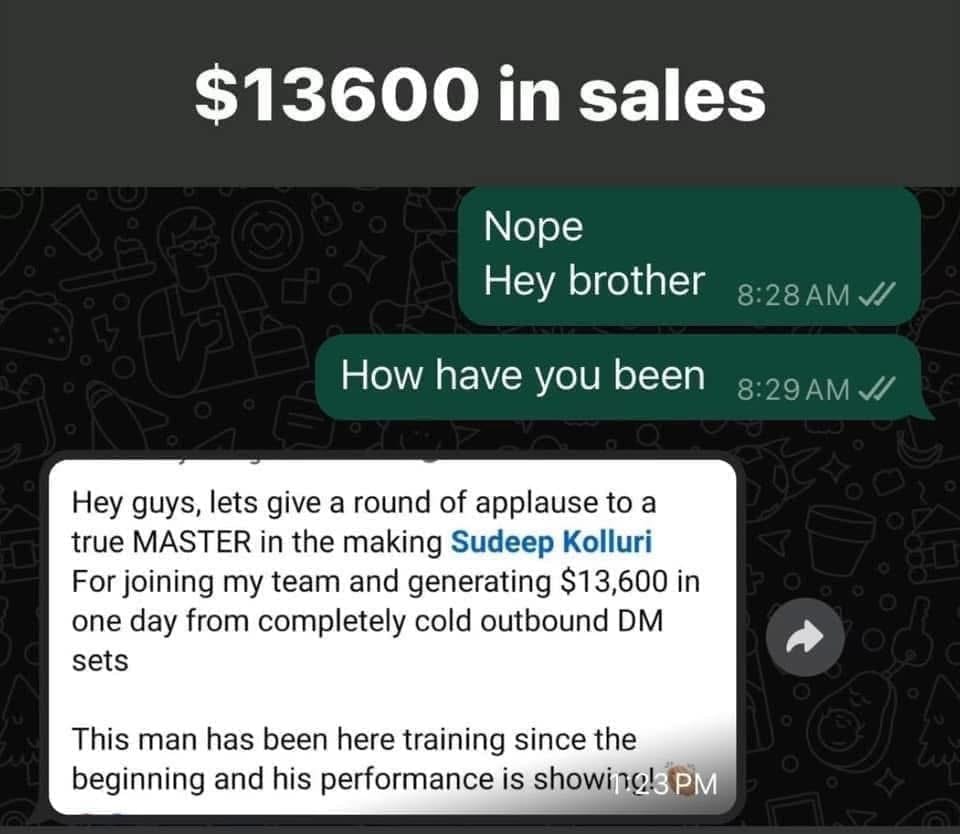 Message from a client