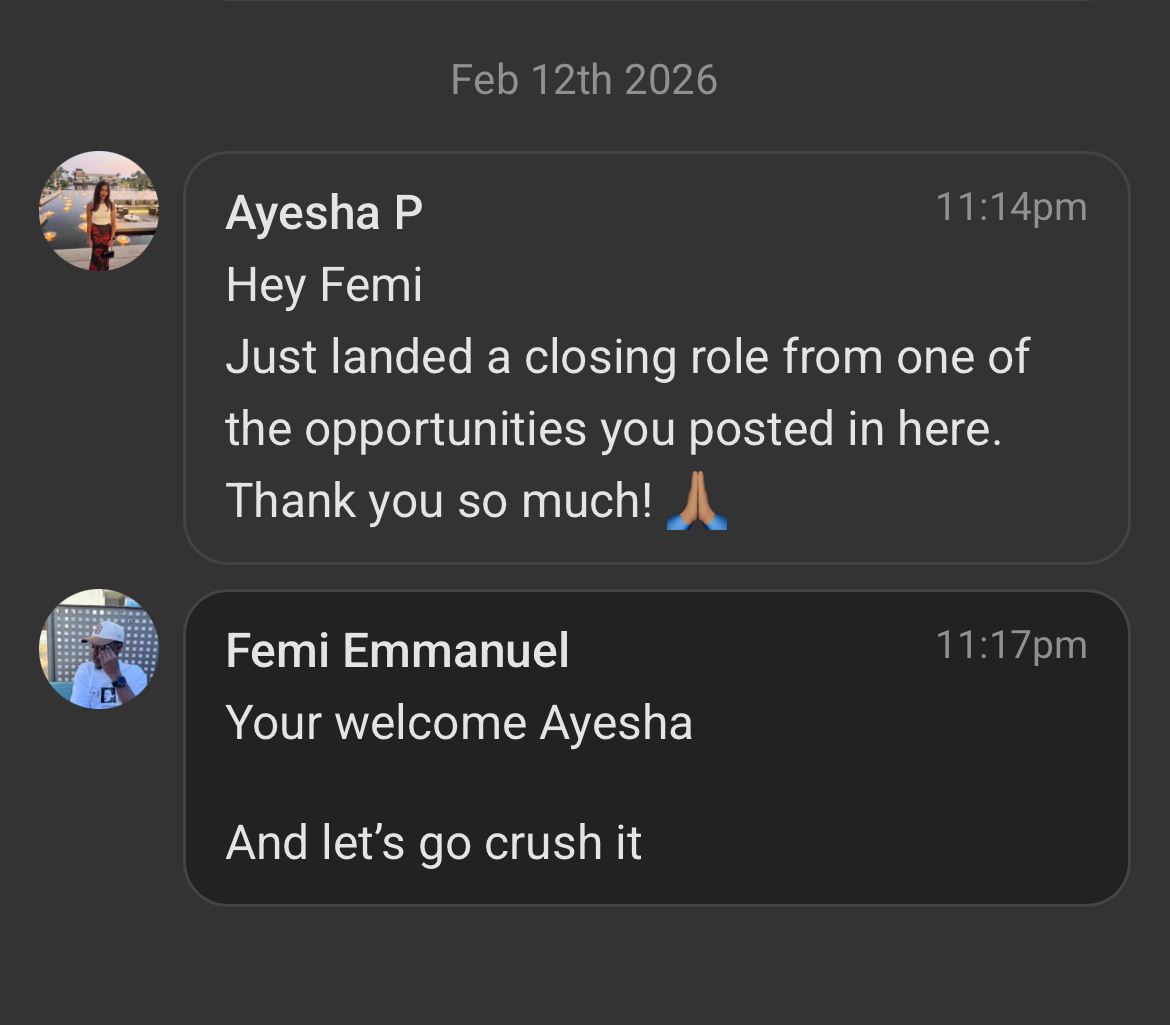 Message from a client